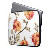 niedlich orangefarbene Blume mit braunem Blätter, Laptopschutzhülle (Vorderseite Links)