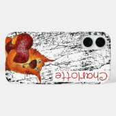 Niedlich orangefarbene Cartoon Case-Mate iPhone Hülle (Rückseite (Horizontal))