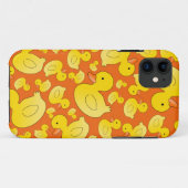 Niedlich orangefarbene Gummienten Case-Mate iPhone Hülle (Rückseite (Horizontal))