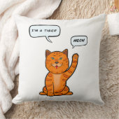 Niedlich orangefarbene Katze sagt "Meow". Tiger 20 Kissen (Decke)