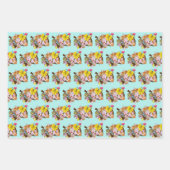Niedlich Orangefarbene Osterkatze Geschenkpapier Set (Vorderseite 3)