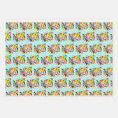 Niedlich Orangefarbene Osterkatze Geschenkpapier Set (Vorderseite)
