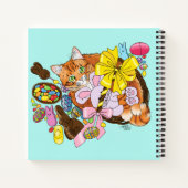 Niedlich Orangefarbene Osterkatze Notizblock (Rückseite)