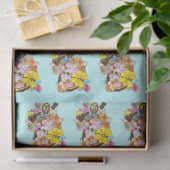 Niedlich Orangefarbene Osterkatze Seidenpapier (Geschenk)