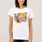 Niedlich Orangefarbene Osterkatze T-Shirt (Vorderseite)