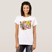 Niedlich Orangefarbene Osterkatze T-Shirt (Vorne ganz)