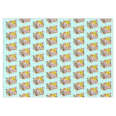 Niedlich Orangefarbene Osterkatze Tischdecke (Vorderseite (Horizontal))