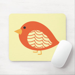 Niedlich orangefarbene Raubvögel-Mauspad Mousepad