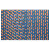 Niedlich orangefarbene Seepferd-Blasen Cartoon-Abb Stoff (Yard (91,4 cm))