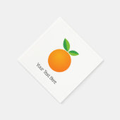 Niedlich orangefarbene Servietten mit personalisie (Ecke)