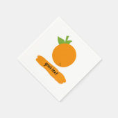 Niedlich orangefarbene Servietten mit personalisie (Ecke)
