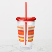 Niedlich orangefarbene Streifen Acryltrinkbecher (Rechts)