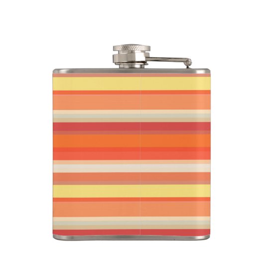 Niedlich orangefarbene Streifen Flachmann (Rückseite)