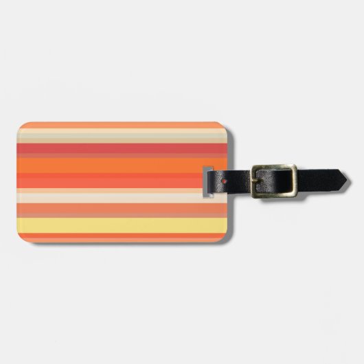 Niedlich orangefarbene Streifen Gepäckanhänger (Vorderseite horizontal)