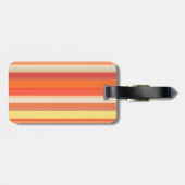 Niedlich orangefarbene Streifen Gepäckanhänger (Rückseite horizontal)