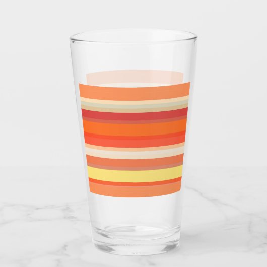 Niedlich orangefarbene Streifen Glas (Vorderseite)