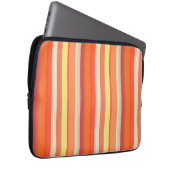 Niedlich orangefarbene Streifen Laptopschutzhülle (Vorne Rechts)