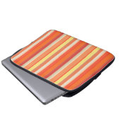 Niedlich orangefarbene Streifen Laptopschutzhülle (Vorne Knopf)