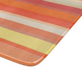 Niedlich orangefarbene Streifen Schneidebrett (Ecke)