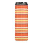Niedlich orangefarbene Streifen Thermosbecher (Rückseite)