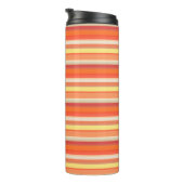 Niedlich orangefarbene Streifen Thermosbecher (Nach rechts gedreht)