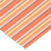 Niedlich orangefarbene Streifen Tischdecke (Schrägansicht)