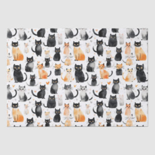 Niedlich Orangefarbene weiße Katzen Seidenpapier