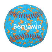 Niedlich orangefarbener Goldfisch auf der Abbildun Baseball (Rückseite)