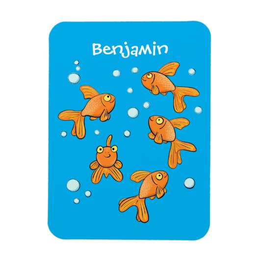 Niedlich orangefarbener Goldfisch auf der Abbildun Magnet (Vertikal)