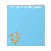 Niedlich orangefarbener Goldfisch auf der Abbildun Notizblock (Vorderseite)