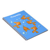 Niedlich orangefarbener Goldfisch auf der Abbildun Notizblock (Rechte Seite)