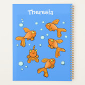 Niedlich orangefarbener Goldfisch auf der Abbildun Planer (Rückseite)