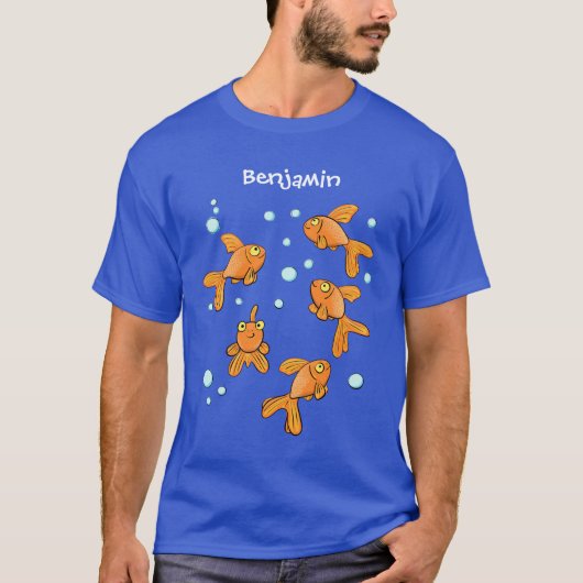 Niedlich orangefarbener Goldfisch auf der Abbildun T-Shirt (Vorderseite)