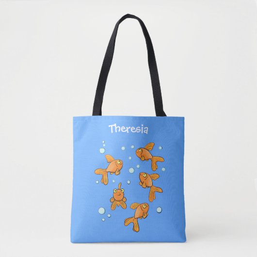 Niedlich orangefarbener Goldfisch auf der Abbildun Tasche (Vorderseite)