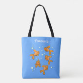 Niedlich orangefarbener Goldfisch auf der Abbildun Tasche (Rückseite)