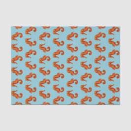 niedlich orangefarbener Seepferd Seidenpapier