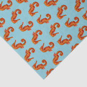 niedlich orangefarbener Seepferd Seidenpapier (Ausschnitt)