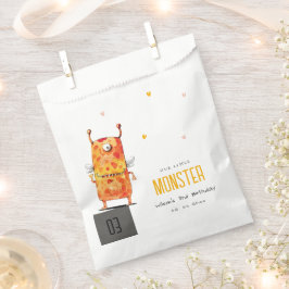 Niedlich orangefarbenes Ein Mit Augen Monster Kind Geschenktütchen