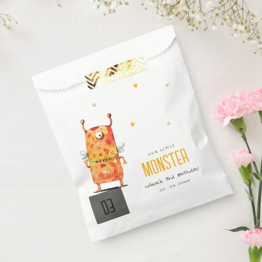 Niedlich orangefarbenes Ein Mit Augen Monster Kind Geschenktütchen (Versiegelt)