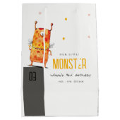 Niedlich orangefarbenes Ein Mit Augen Monster Kind Mittlere Geschenktüte (Rückseite)