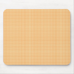 Niedlich orangefarbenes, kleines Gittermuster in B Mousepad