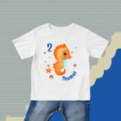 Niedlich-orangefarbenes Seepferd Baby T-shirt