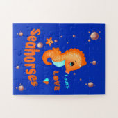 Niedlich-orangefarbenes Seepferd Puzzle (Horizontal)