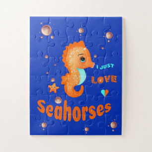 Niedlich-orangefarbenes Seepferd Puzzle