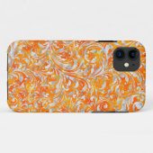 Niedlich orangefarbenes, wirbelfarbenes Design Case-Mate iPhone Hülle (Rückseite (Horizontal))