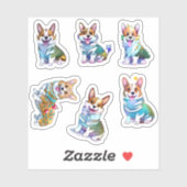 Niedlich Orangenkorgi für eine positive Stimmung Aufkleber (Blatt)