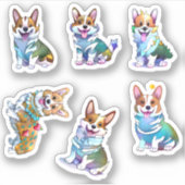 Niedlich Orangenkorgi für eine positive Stimmung Aufkleber (Vorderseite)