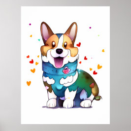 Niedlich Orangenkorgi für eine positive Stimmung Poster