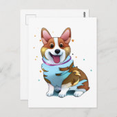 Niedlich Orangenkorgi für eine positive Stimmung Postkarte (Vorne/Hinten)