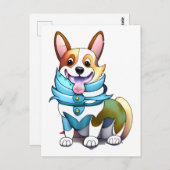 Niedlich Orangenkorgi für eine positive Stimmung Postkarte (Vorne/Hinten)